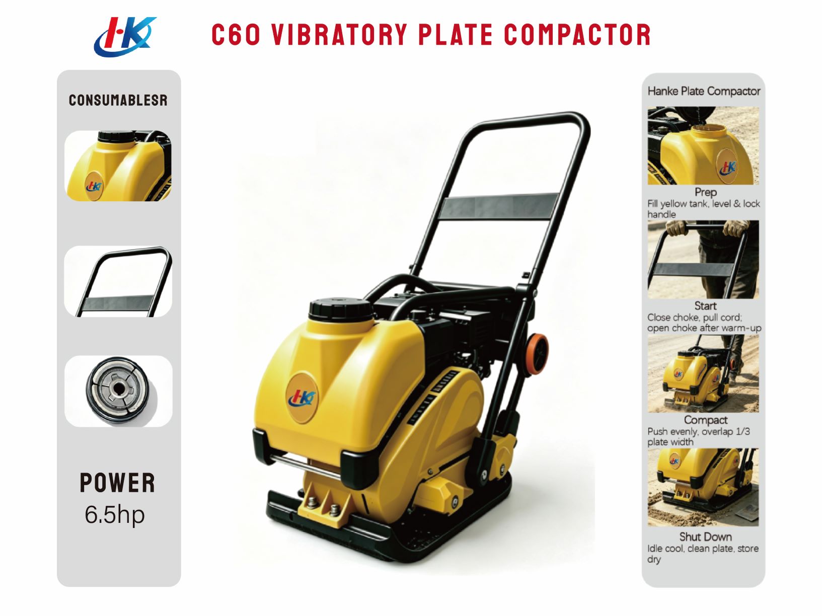 C60 VIBRATORY PLATE COMPACTOR