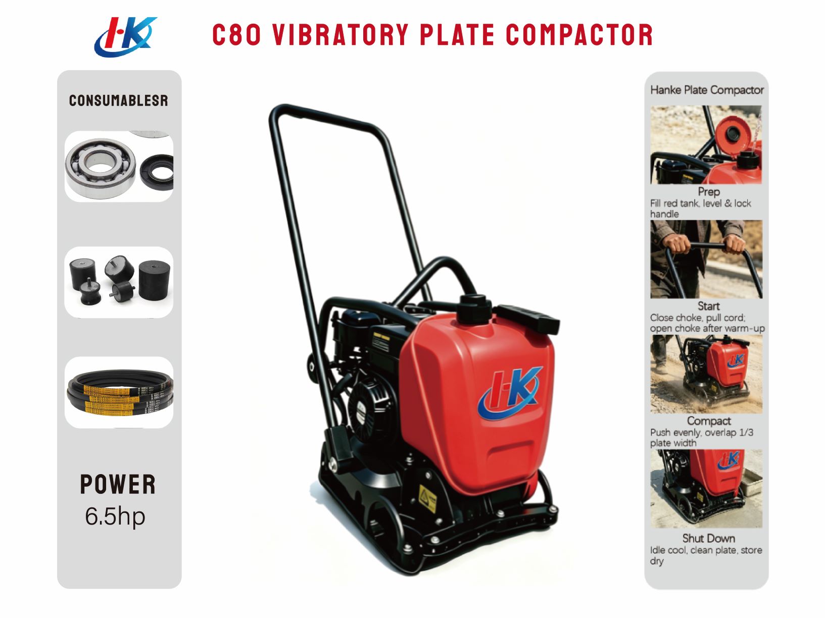 C80 VIBRATORY PLATE COMPACTOR