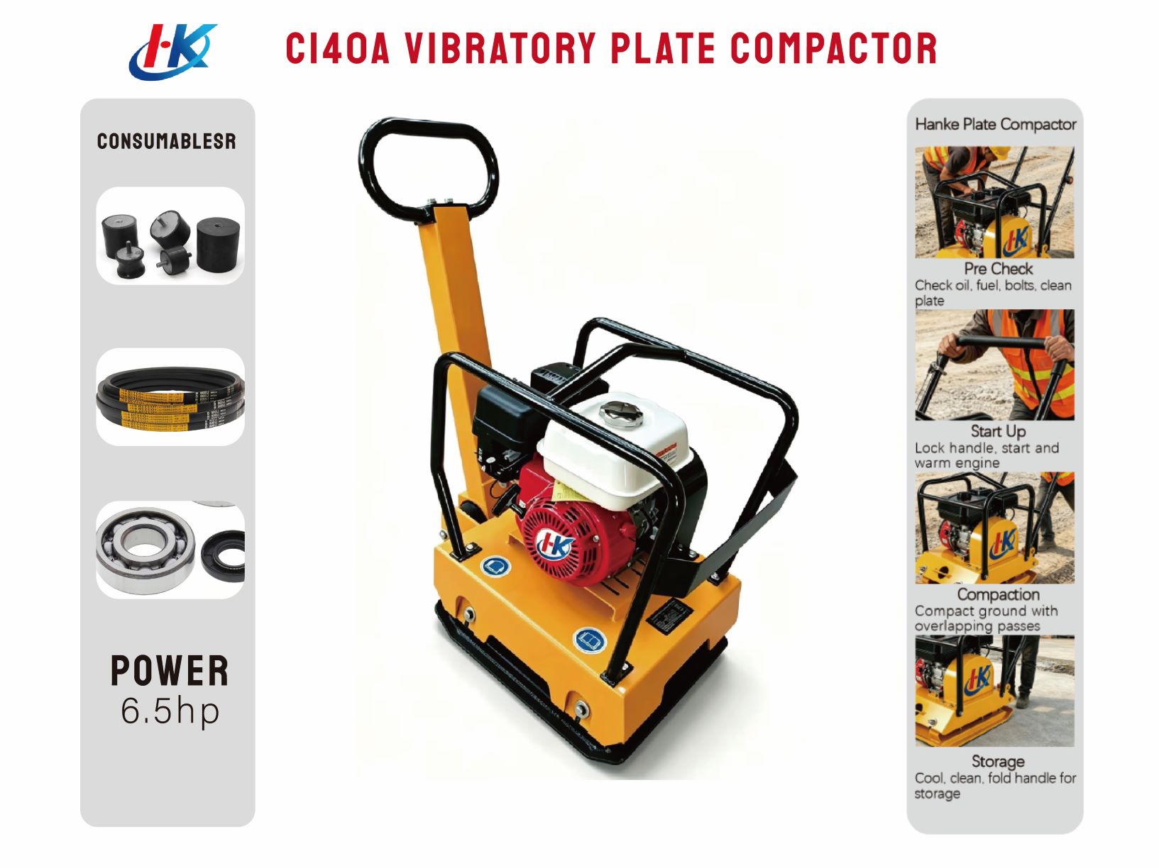 C140a VIBRATORY PLATE COMPACTOR
