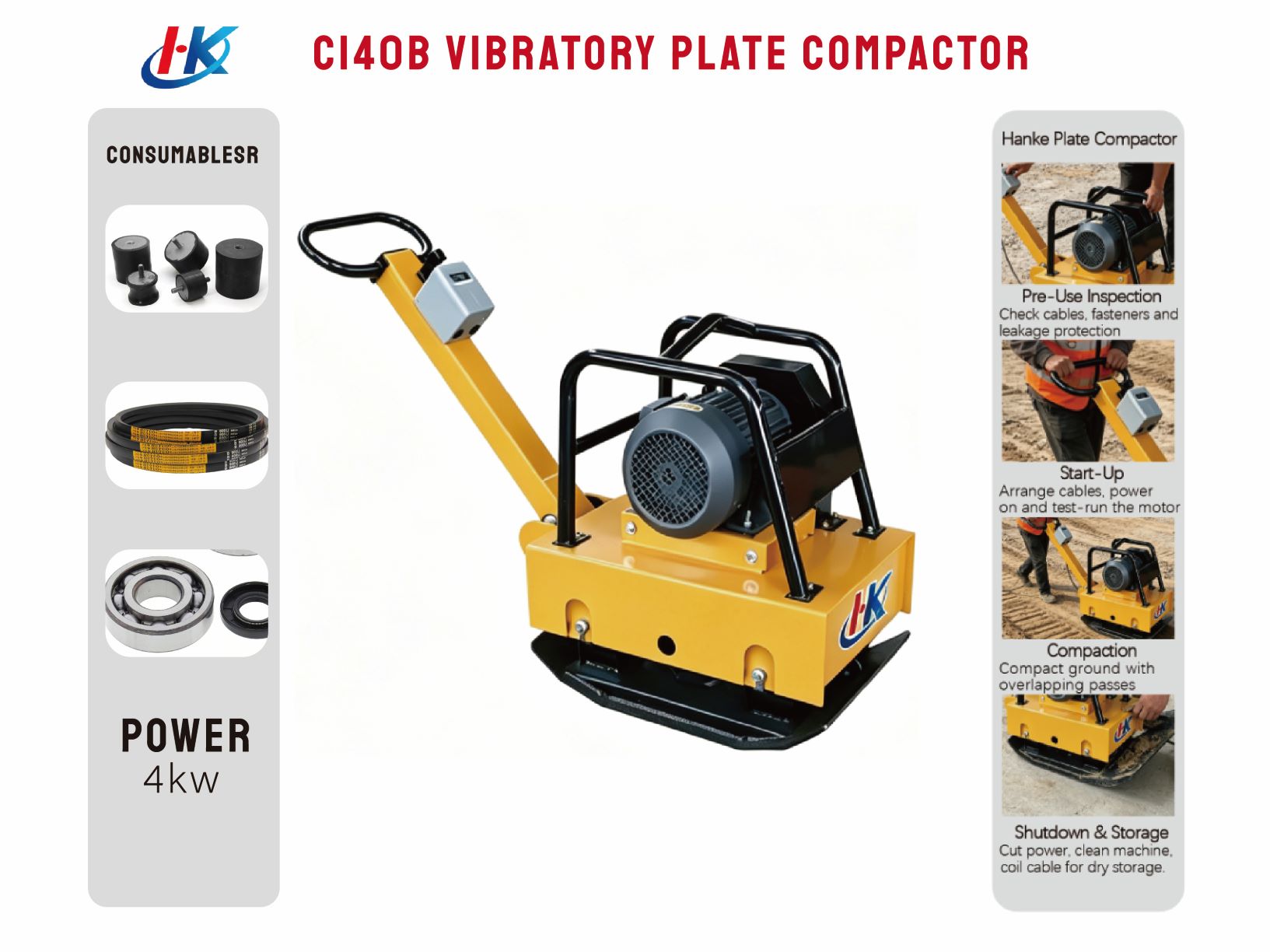 C140b VIBRATORY PLATE COMPACTOR